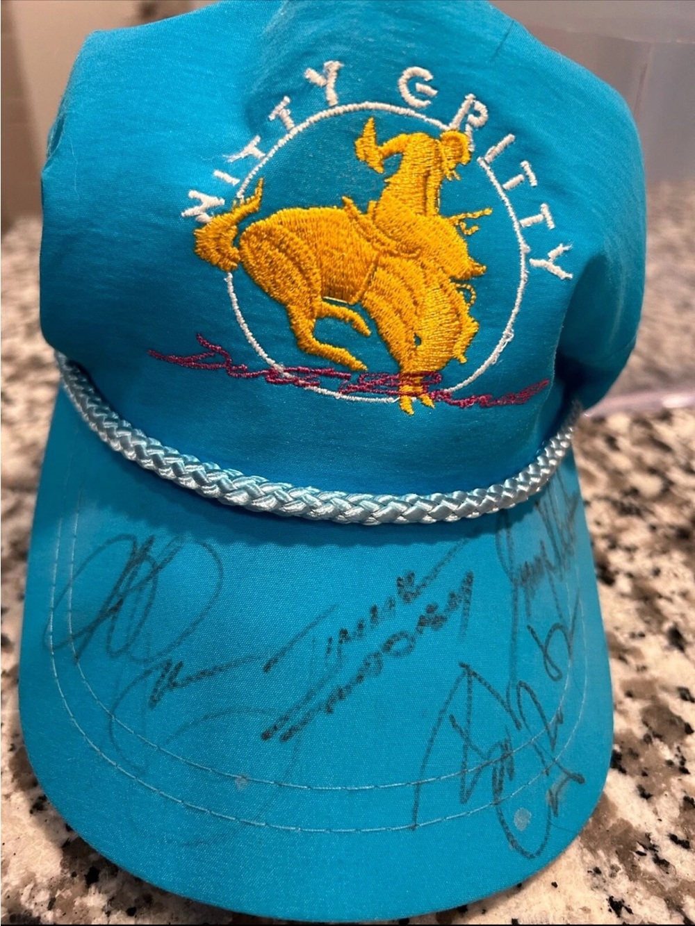 Nitty Gritty Dirt Band Autographed Vintage Hat Cap - Signed by 4 in Display Case